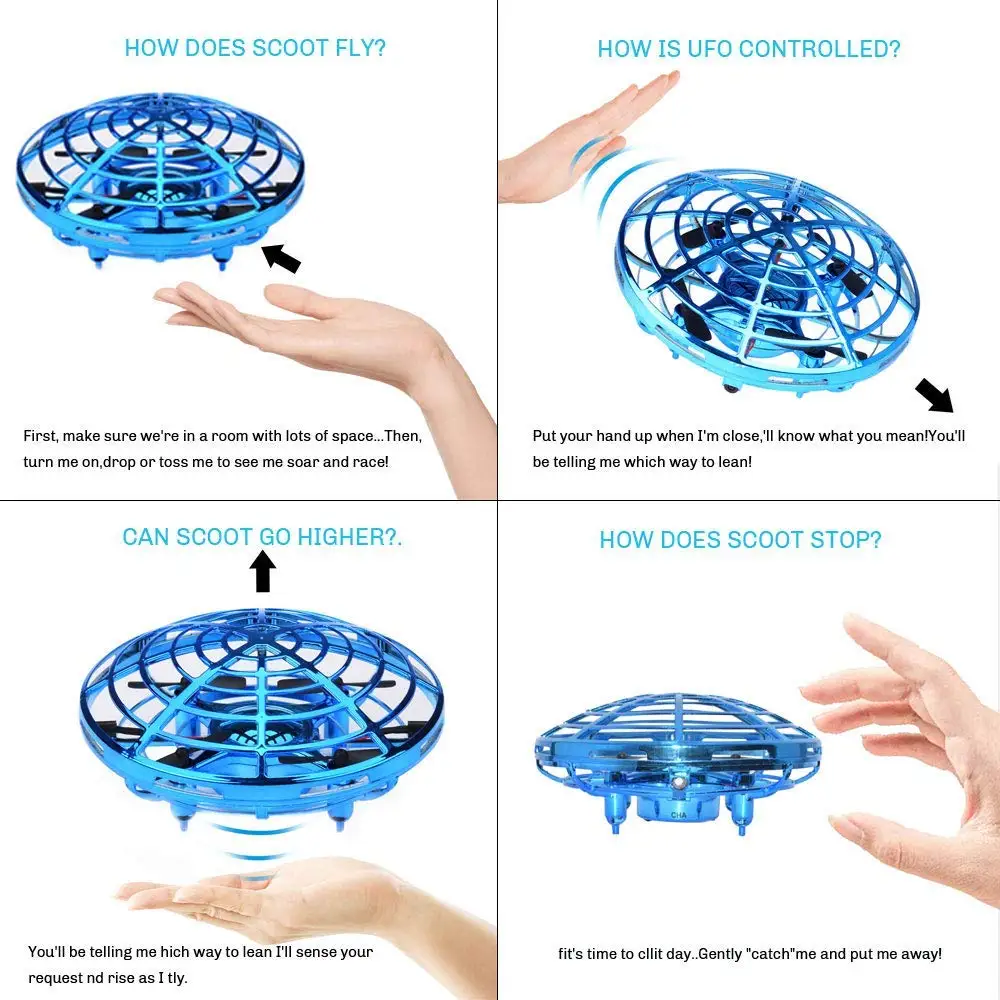 Красочные Анти-столкновения Летающий вертолет волшебный ручной НЛО мяч самолет зондирования мини индукционный Дрон дети электрическая электронная игрушка
