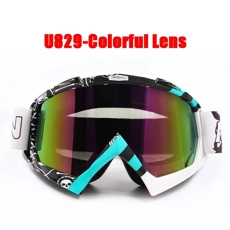 Спортивные очки для мотокросса, очки для мотокросса, очки для гонок, Gafas, очки для квадроцикла - Цвет: U829 Colorful Lens