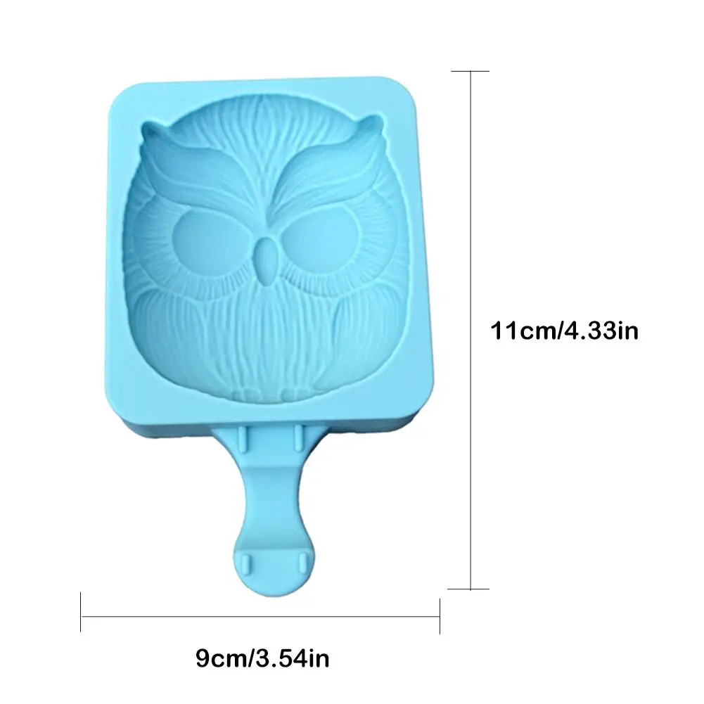 Silicone Ice Cream Mould Halloween Ghost Head Tombstone Owl Unicorn Crying Face Shaped Cartoon Ice Sucker Mould Cold Drink Mold