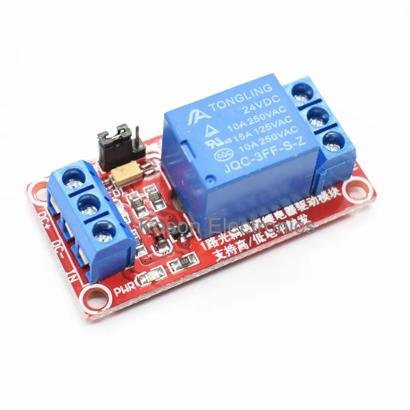 24V 1-Channel Relay Module with Optocoupler H/L Level Triger for Arduino | Обустройство дома