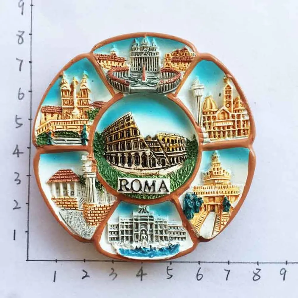 Магнитные дорожные сувениры для холодильника Roma Ватикан Флоренция сан Gimignano