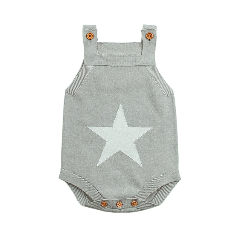 Five Star Crocheted Baby Girl Body Suits Summer Thin Newborn Boys