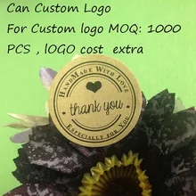 Self Adhesive Label Sticker Hot 30mm DIY Hand made with Love Seal Label Sticker Love kraft