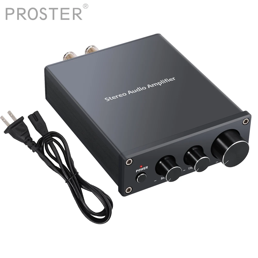 

Proster 50W Digital Power Amplifier Hi-Fi Class D Integrated Amp 2 Channel Stereo Audio Amplifier with Bass and Treble Control