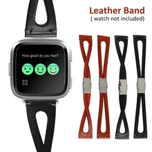 Инновационная новая Замена кожаный браслет ремешок для Fitbit заряд Versa Смарт часы ремешок