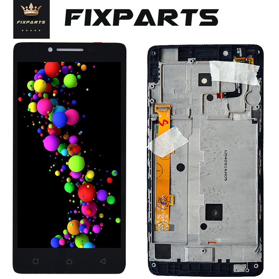 

100% Tested high quality 5.0" LCD Lenovo A6000 LCD Display Touch Screen Digitizer Assembly With Frame 1280*720 lcd Replacement