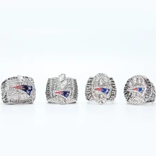 2001 2003 2004 2014 NEW ENGLAND PATRIOTS SUPER BOWL CAMPEONATO DEL ANILLO, 4 UNIDS COLECCIÓN de CONJUNTOS de ANILLO TODOS LOS TAMAÑOS DISPONIBLES