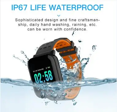 RUIJIE Smart Watch IP67 Waterproof Activity Fitness Tracker Bracelet Heart Rate Monitor Blood Pressure Men Women Smartwatch RUIJIE Smart Watch IP67 Waterproof Activity Fitness Tracker Bracelet Heart Rate Monitor Blood Pressure Men Women Smartwatch