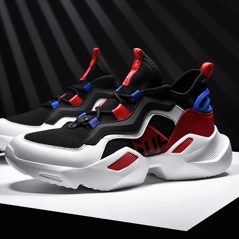 

Hot Sale 2019 Running Shoes For Boys Thick Soled Youth Men Designer Sneakers Comfortable Walking Shoes Men Luxury Brand Shoe Man