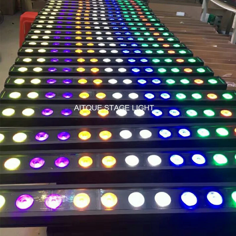 

12lot Projector for outdoor high power led rgbwa uv bar 14x18w cob dmx wall washer rgbwa uv IP65 matrix light