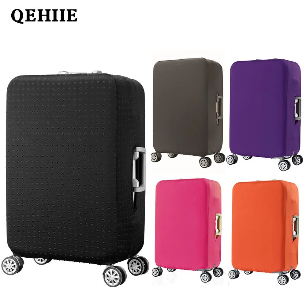 Плотный Эластичный Защитный чехол для путешествий, сплошной цвет, пылезащитный чехол для багажа, 9 цветов на выбор, Чехол для багажа, аксессуары для путешествий