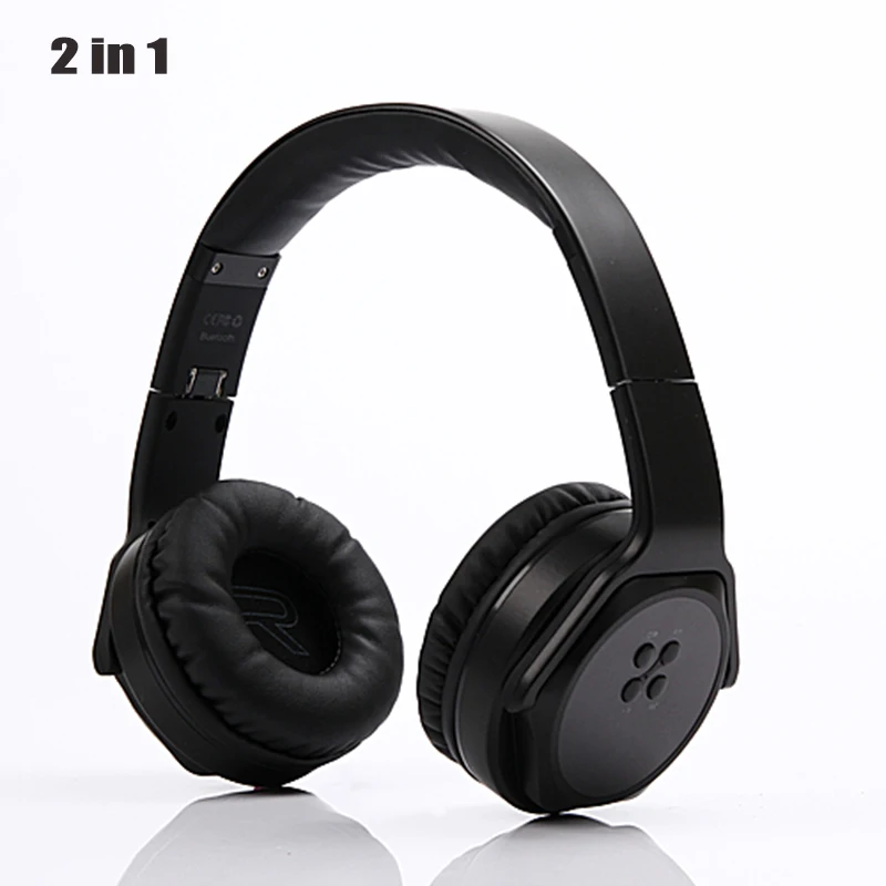 

2 in 1 Bluetooth Headphone Speaker For Phone Computer Laptop PC Stereo Wireless Headphones With Mic Sport Headset Big Earphone