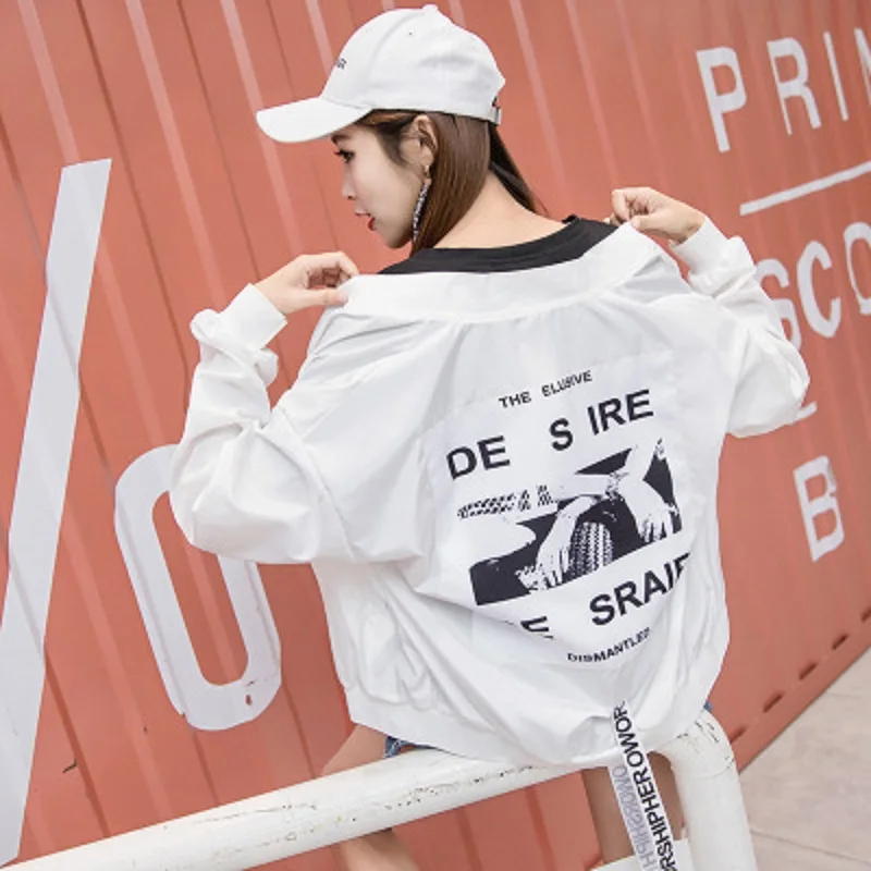 

New Spring Autumn Harajuku Jacket Women Loose Large Size Female Windbreaker Jacket Student Bomber Jacket Fashion Casaco Feminino