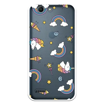 

Stand case costume drawing Unicorns Frozen WP009 for Vodafone Smart E8