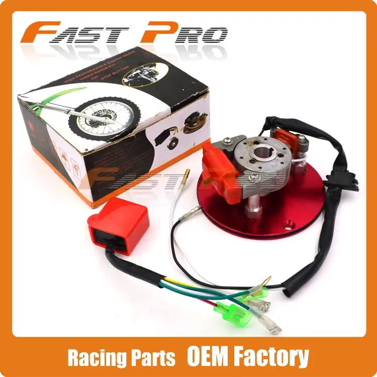 

Free Shpping High Performance Racing HP Magneto Coil Stator 50cc-125cc Dirt Pit Bike ATV Horizontal Engines Thumpstar Parts