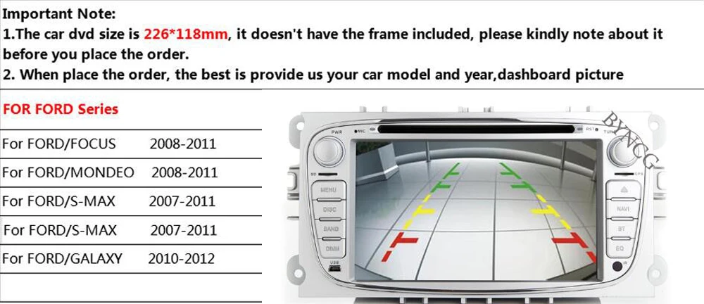 Cheap BYNCG 2din Android 8.1 Quad Core Car DVD Player GPS Navi 2G ROM for Ford Focus 2008-2011 Mondeo Galaxy with Audio Radio 16-32GB 5