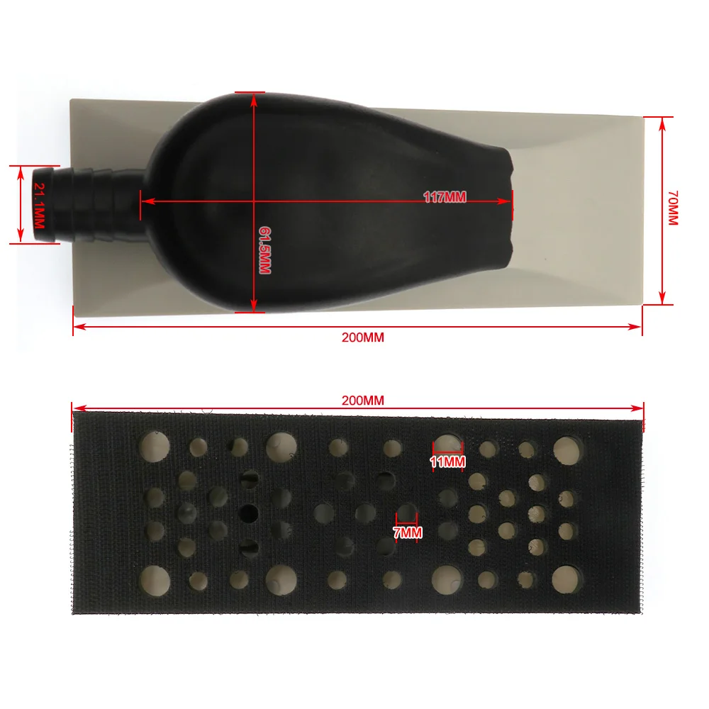 200x70 мм мульти отверстие вакуум без пыли ручной шлифовальный блок крюк и петля