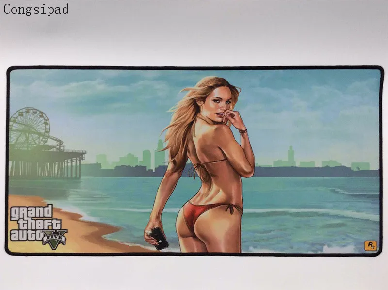 Lock Edge 80x30 Congsipad Shop GTA 5 пляжный большой коврик для мыши 900x400 мм Коврик для компьютерной мыши Notbook лучший коврик для мыши для Cs Go DOTA2 в подарок - Цвет: Lock Edge 80x30