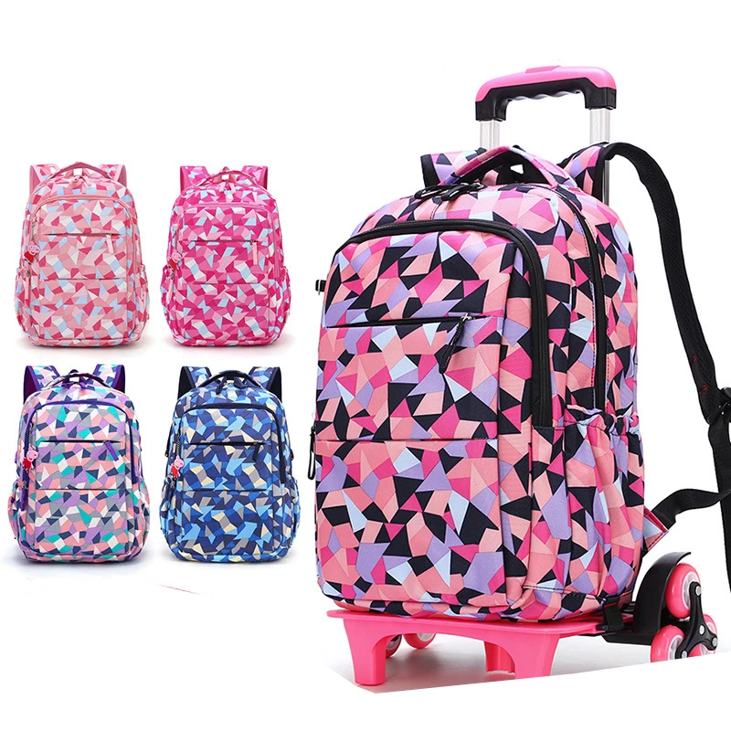 

ZIRANYU Removable women travel Bags Waterproof for Girls Trolley Backpack Kids Wheeled Bag Bookbag travel luggage Mochilas
