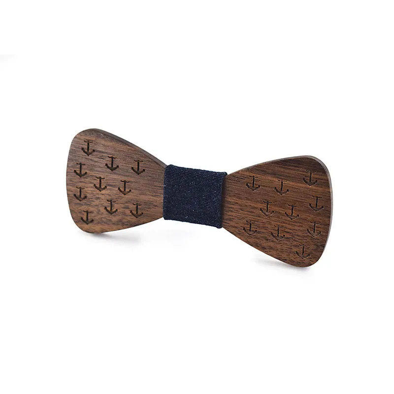 Детские деревянные галстуки-бабочки для маленьких мальчиков, одежда, аксессуары, однотонные детские галстуки-бабочки в горошек