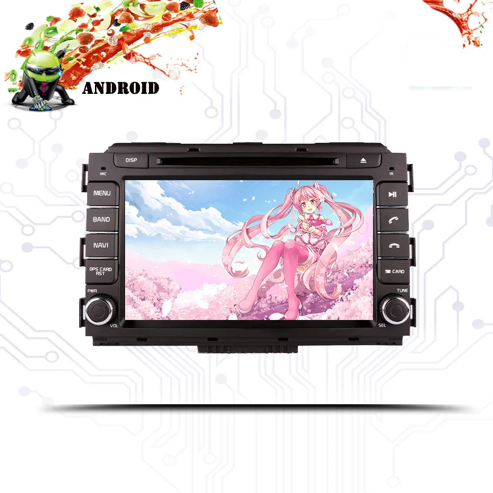Excellent 2din 8" Android 9.0 for KIA Carnival Sedona 2014 -2016 car dvd,gps navigation,wifi,radio,bluetooth,Steering wheel Map mic screen 4