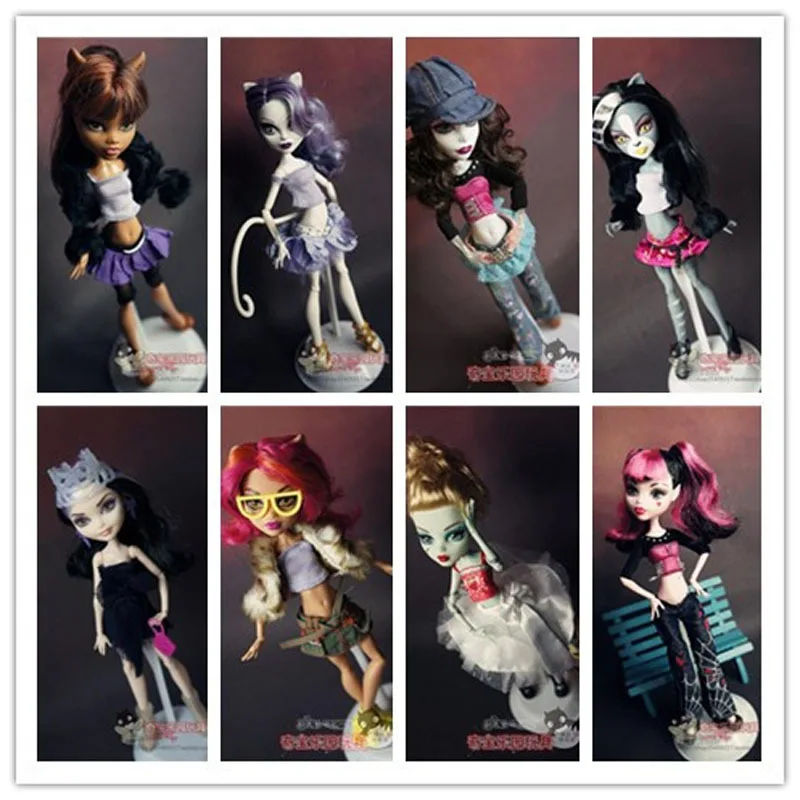 Модная одежда для оригинальных кукол Monster High 10 шт./лот Оригинальная Кукольное