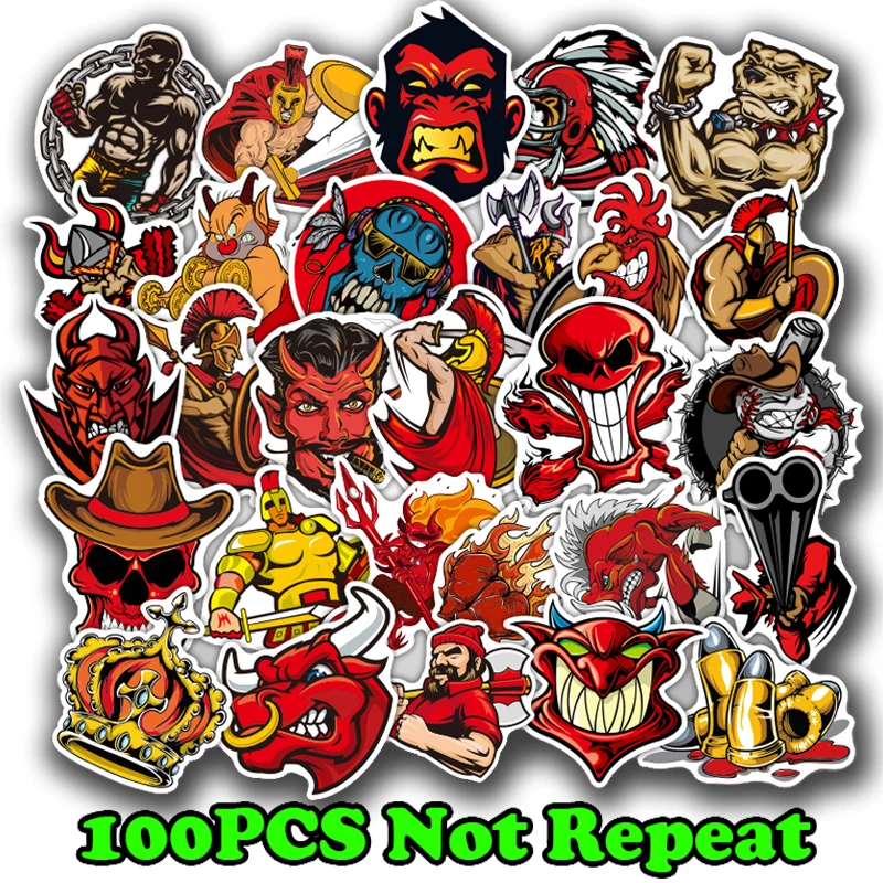 

100pcs Horror Series Sticker Rock Punk Graffiti Sexy Waterproof Stickers for DIY Guitar Helmet Luggage Laptop Skateboard Sticker