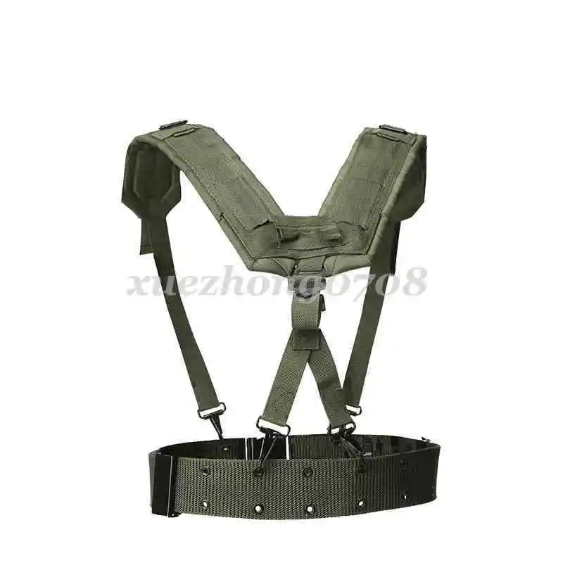 MILITARY US TACTICAL COMBAT Y-TYPE S BELT LOAD BEARING SUSPENDERS OLIVE OD