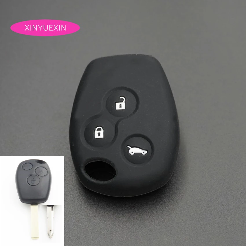 Силиконовый чехол Xinyuexin с защитным ключом для Renault Clio Scenic Megane Duster Sandero Captur Modus