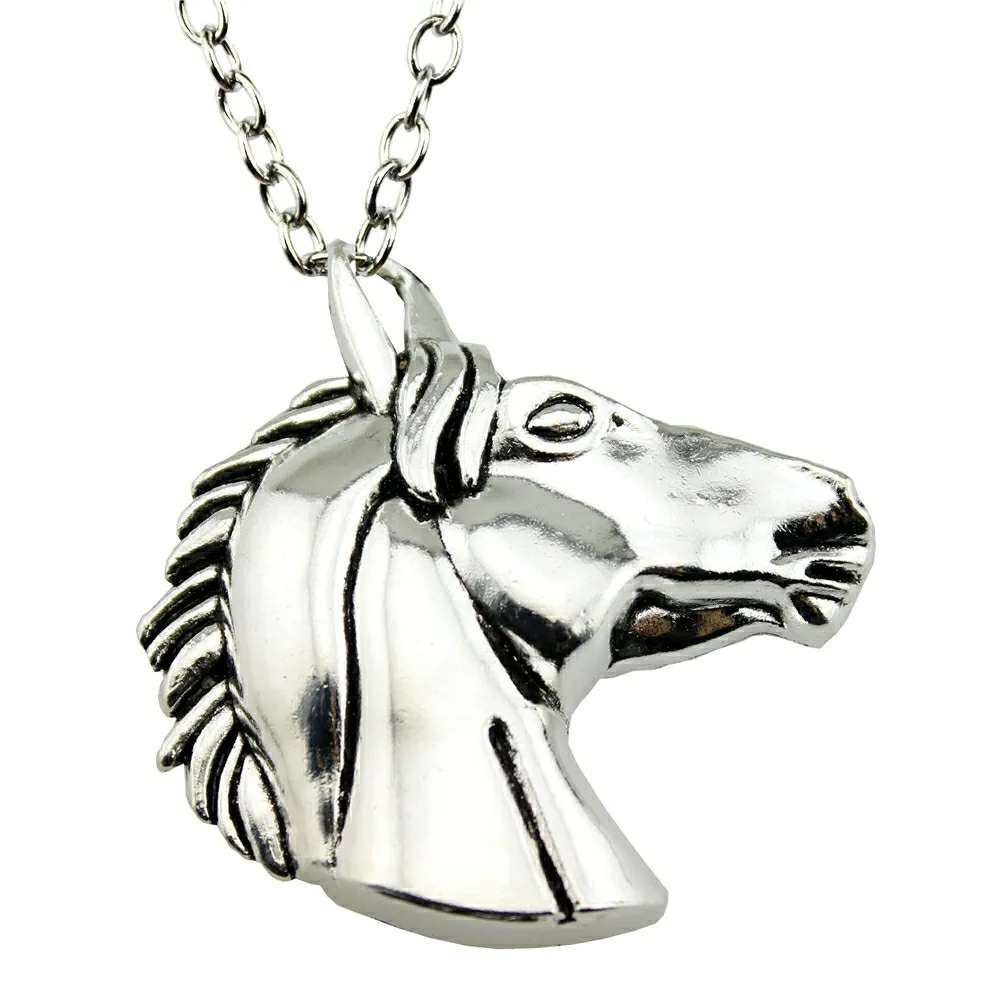 WYSIWYG 2 Colors 52x51mm Big Horse Head Pendant Necklace, Fashion
