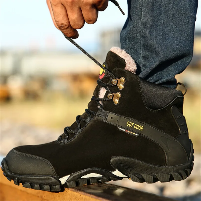 

high quali Winter Outdoor leather Sneakers men Sports Shoes Women antiskid Off-road Waterproof Jogging Trainers Walking Running