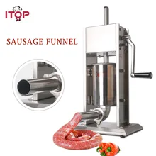 ITOP 3L/5L/7L наполнители для сосисок, машина для наполнения пищевых продуктов из нержавеющей стали, ручная двойная скорость, шприцы для сосисок, кухонные инструменты