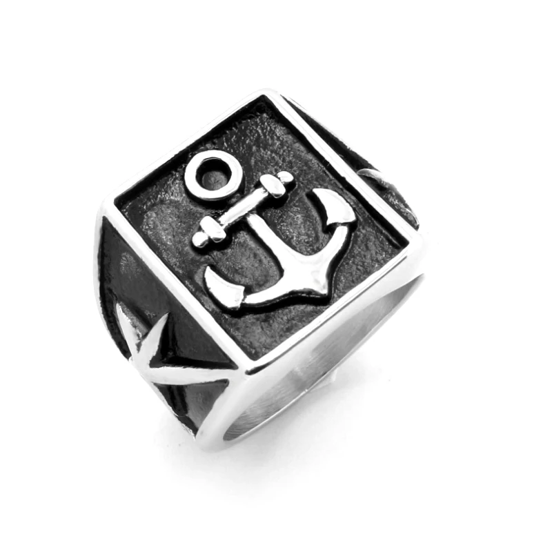 

Fashion Army Male Rings Hot New Arrival Popular Anchors Ring Top Quality 316L Stainless Steel High Quality Jewelry For Men Ring