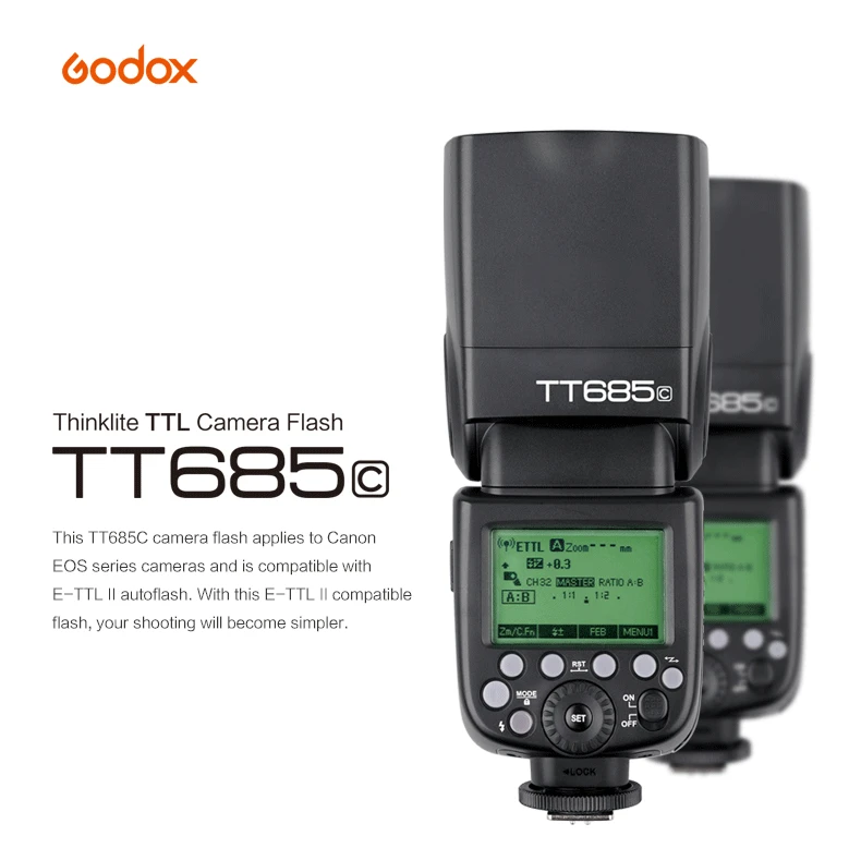 Godox TT685C ttl камера вспышка 2,4 ГГц Высокая скорость 1/8000s GN60+ Xpro-C ttl беспроводной передатчик для Canon Eos камера+ подарок