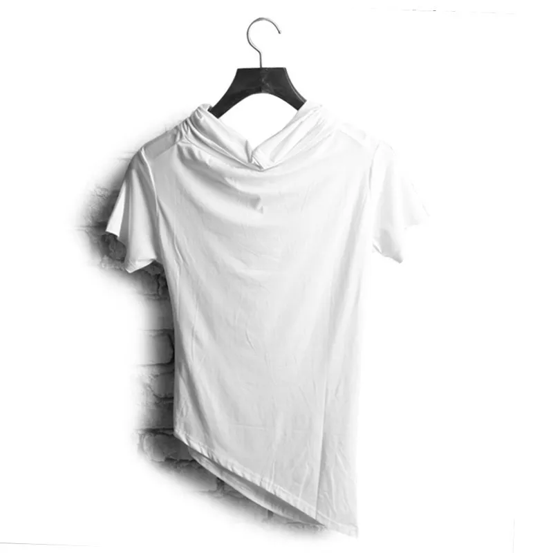 Summer new men's clothing of irregular solid color of cultivate one's morality short sleeve T-shirt Alternative popular tide Summer new men's clothing of irregular solid color of cultivate one's morality short sleeve T-shirt Alternative popular tide