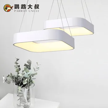 

modern LED square Pendant Lamp Coffee Droplight Dinning room HangLamp Suspension Luminaire