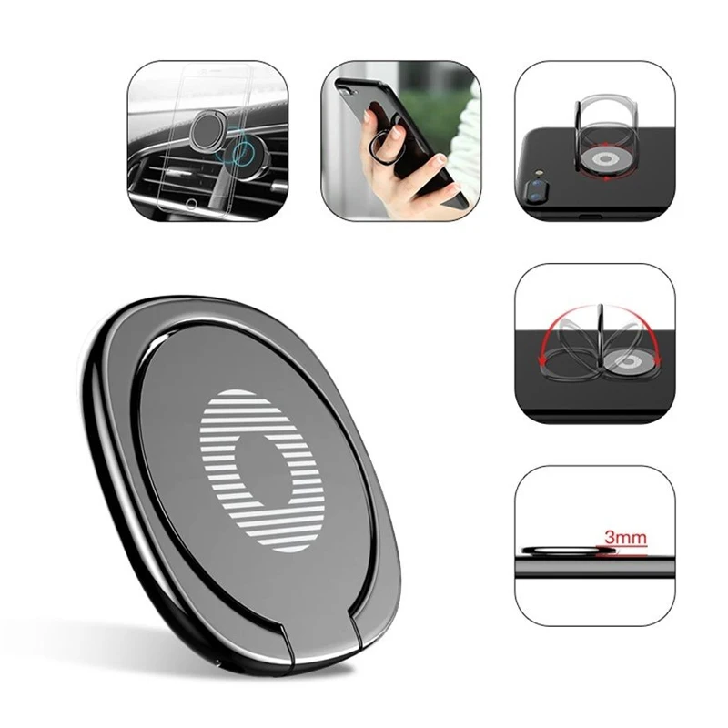 

1PCS General Phone Finger Ring Stand Holder 360 Degree Stand for Xiaomi Tablet for IPhone 6 7 8 X XS Plus Smartphone bracket
