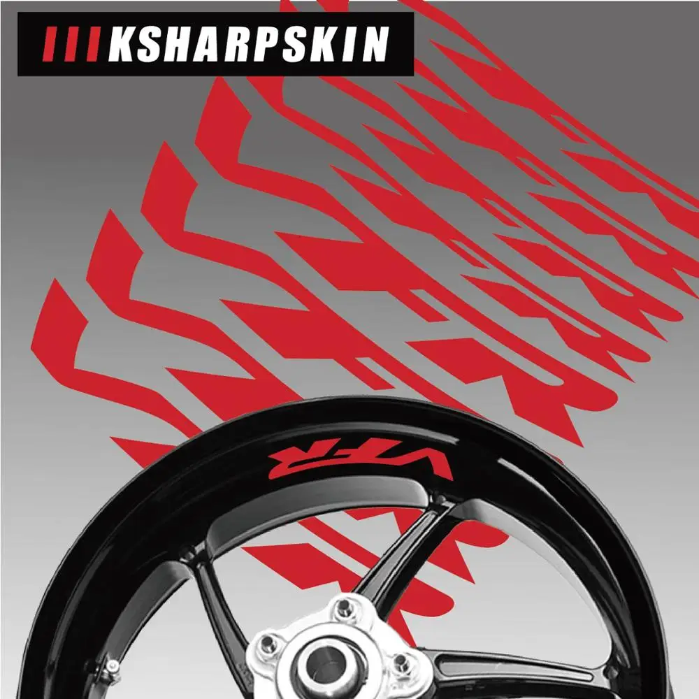 

High quality motorcycle rim logo sticker decal reflective moto car accessories decoration For Honda VFR 750 800 400 1200