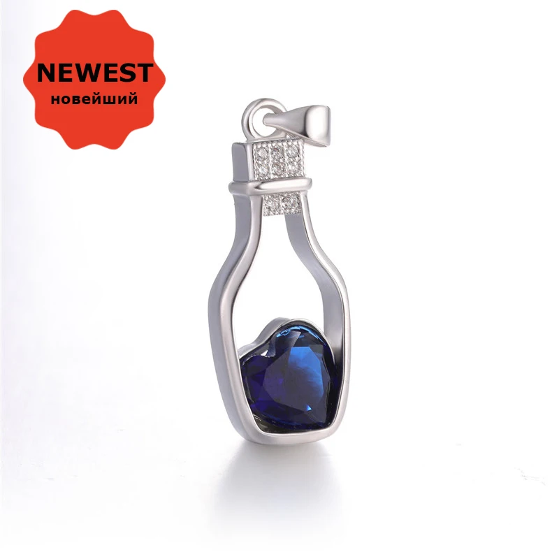

Top Quality Heart Crystal Pendant Creative Women Ladies Popular Style Love Drift Bottles Pendant For Necklace Jewelry Making