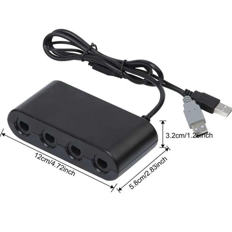 

4 Ports GC to WIIU/SWITCH/PC For GameCube GC Controllers USB Adapter Converter for Nintendo PC Game Accessory