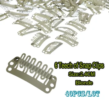 

Small Wig Clips 24mm Blonde Hair Clips Snap Clips For Hair Extensions Pruik Clip