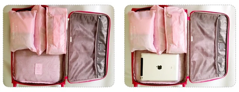 RUPUTIN 6 шт./компл. багаж путешествия Органайзер сумки Водонепроницаемый проекта упаковки косметики, органайзер для сумки для путешествий Одежда Туристические сумки