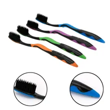 4 шт Двойная ультра мягкая зубная щетка с бамбуковым углем, нано-щетка для ухода за полостью рта, нано-антибактериальная зубная щетка