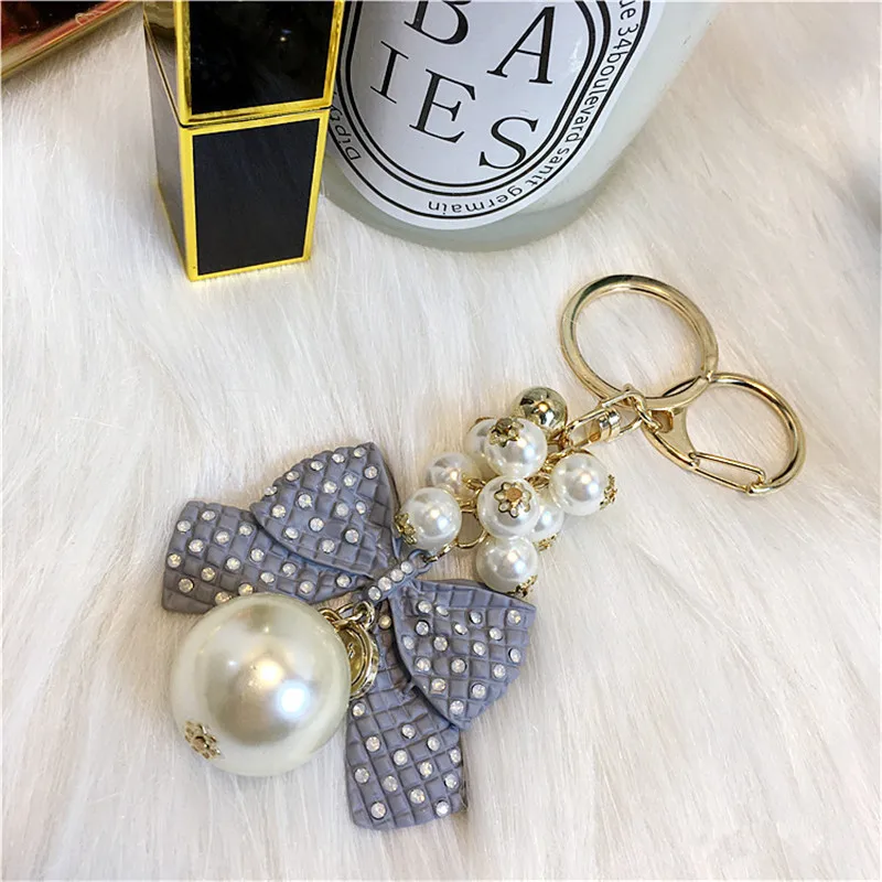 Trend Pearl Crystal Erfly Merry Go Round Keychain Bowknowt Key Pearl Crystal Erfly Merry Go Round