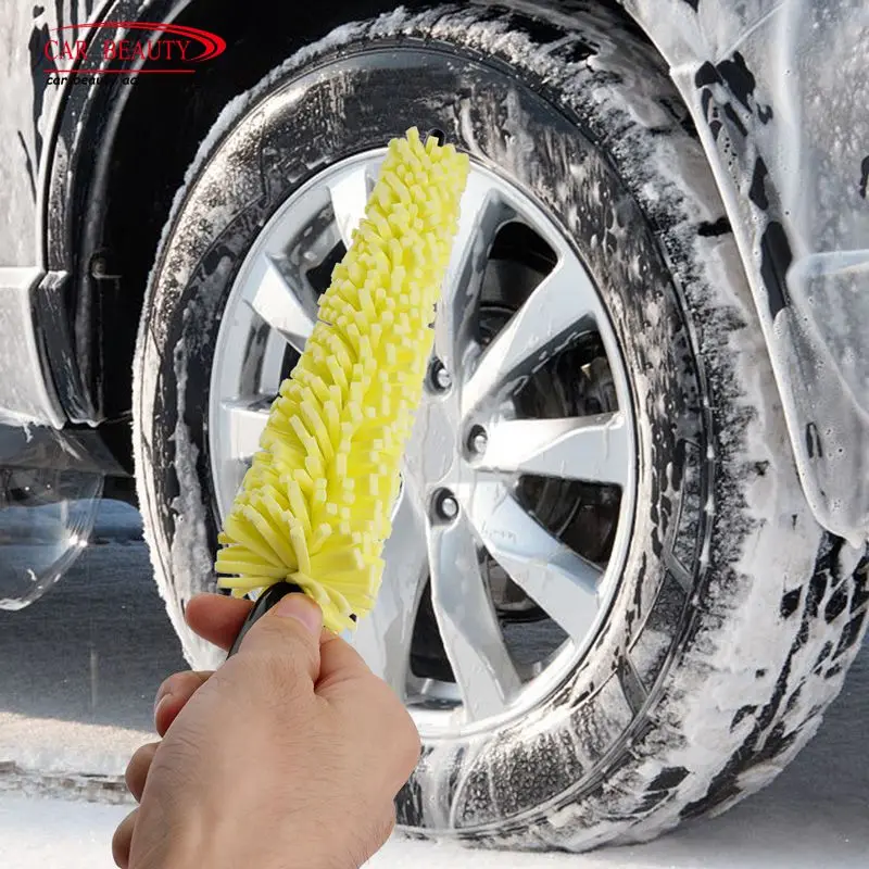 17/" Motorcycle Wheel Rim Washing Brush Tire Scrub Cleaning Tool Durable Bristle