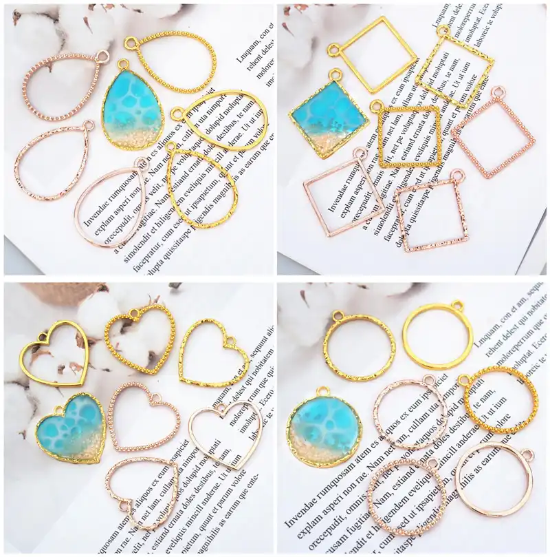 5 шт./лот DIY Базовая рамка квадратное сердце в форме капли круглые ювелирные