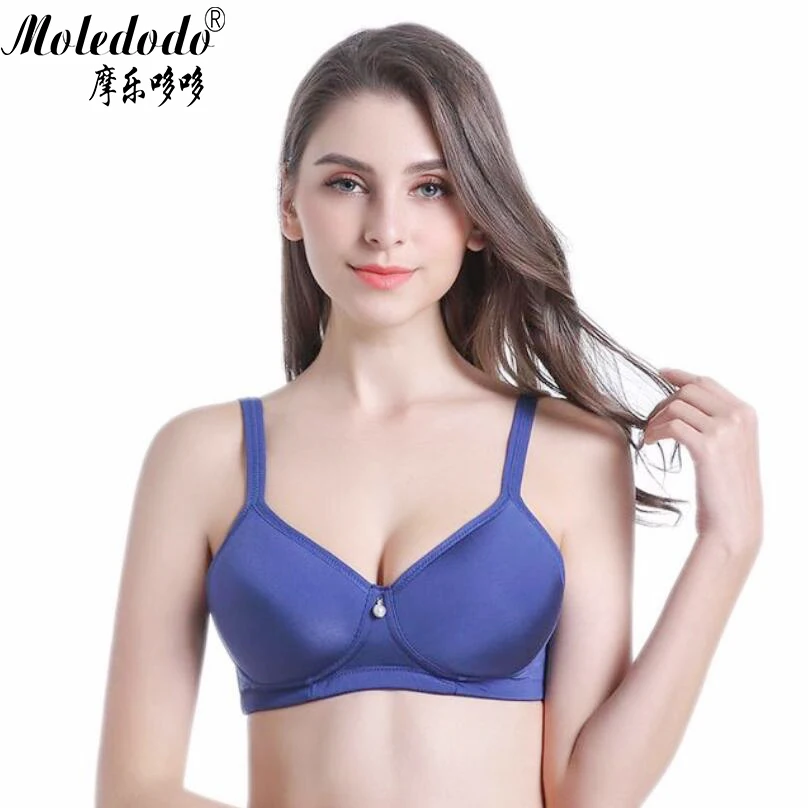 

Summer thin section Silicone Breast Bra 90ABC Mastectomy Bra Blue color with Pockets for Silicone Breast Prosthesis D40