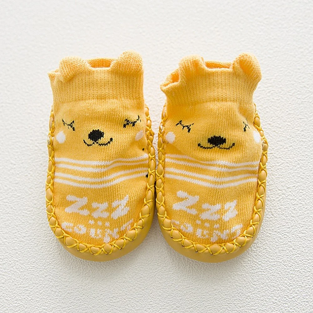 LOOZYKIT/детские Нескользящие носки для малышей; вязаные носки из искусственной кожи для малышей; сезон осень-зима; носки-тапочки для новорожденных; Calcetines