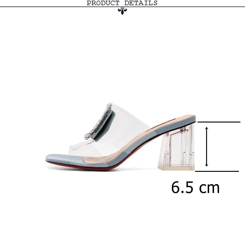 ZVQ/Женская обувь, лето 2019, новые модные пикантные женские шлепанцы с открытым носком и пряжкой, женская обувь на высоком квадратном каблуке
