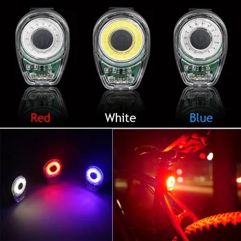 

High Smart Bicycle Tail Light USB Charging Warning Lights LED MTB Round Rear Back Safety Lamp Bike Accessory DOG88